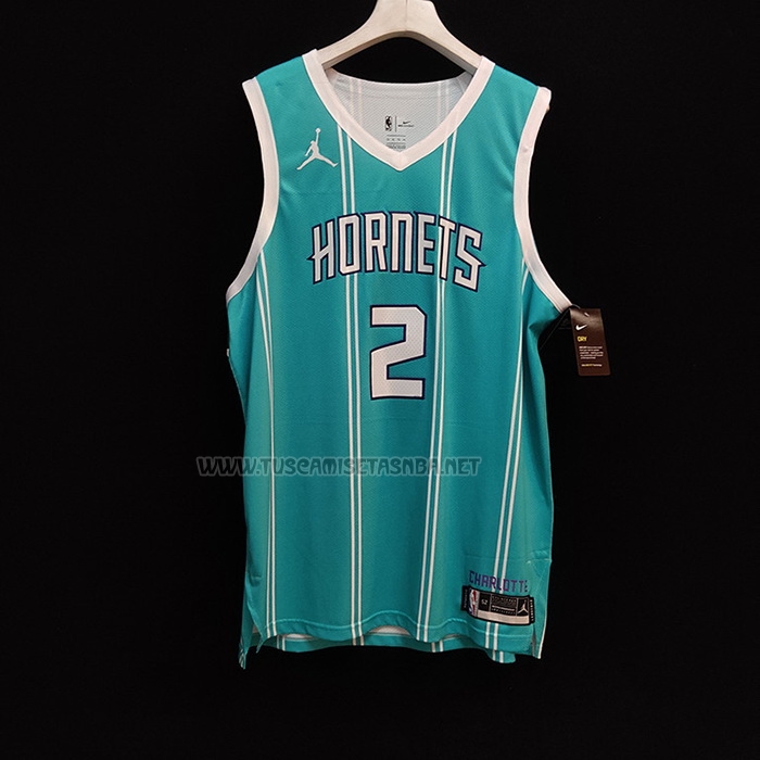 Camiseta LaMelo Ball NO 2 Charlotte Hornets Icon Autentico 2020-21 Verde